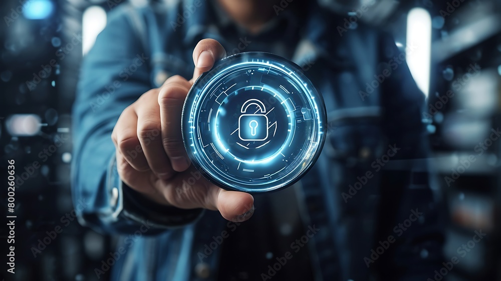 Poster zooming in on the lock icon: exploring cybersecurity and 2fa