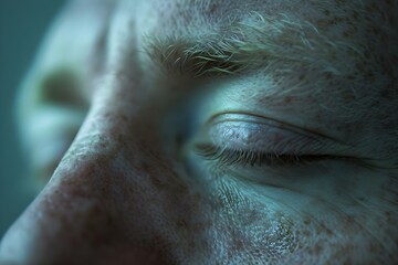 Fototapeta premium Portrait of Exhausted Hostage Showing Signs of Sleep Deprivation and Stress. Concept Hostage crisis, Sleep deprivation, Stressful situation, Emotional portrait, Psychological distress