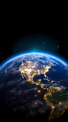 Naklejka premium Night earth illustration