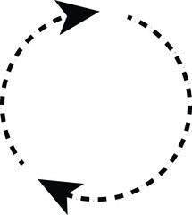 different circular arrows of  different thickness eps 10.