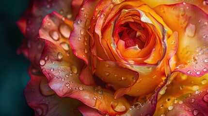 Macro shot of a rose flower
