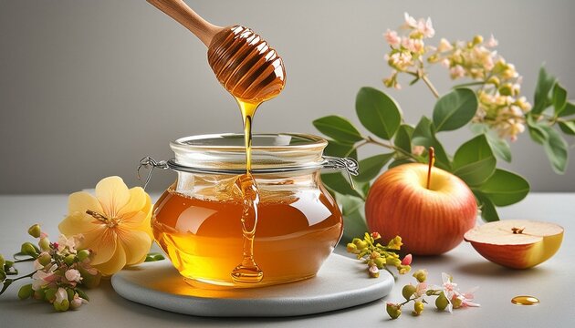 Golden Elixir: Fresh Dripping Honey for Rosh Hashanah