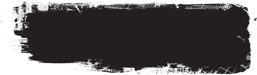 Glitch distorted grange shape . Noise grungy logo . Trendy defect error shapes . Glitched frame .Grunge textured . Distressed effect .Vector shapes