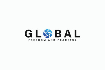 modern gradient global and star logotype iconic vector design template. silhouette star and global type logo design vector illustration with colorful, elegant and unique styles