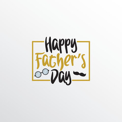 Happy fathers day vector illustration. Happy fathers day themes design concept with flat style vector illustration. Suitable for greeting card, poster and banner.