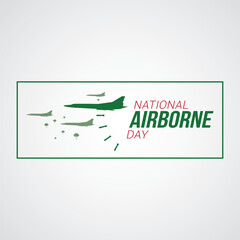 National airborne day vector illustration. National airborne day themes design concept with flat style vector illustration. Suitable for greeting card, poster and banner.