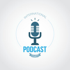 International podcast day vector illustration. International podcast day themes design concept with flat style vector illustration. Suitable for greeting card, poster and banner.