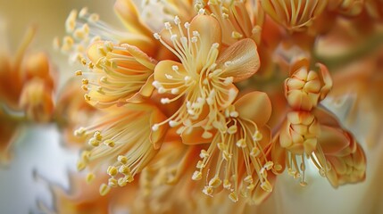 Macro shot of goldia tree flowers