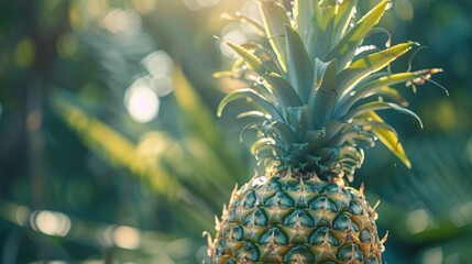 Macro shot of pineapple fruit
