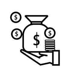 Income icon on white background
