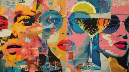 Obraz premium Contemporary art collage generative ai