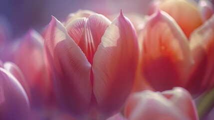 Macro shot of tulips