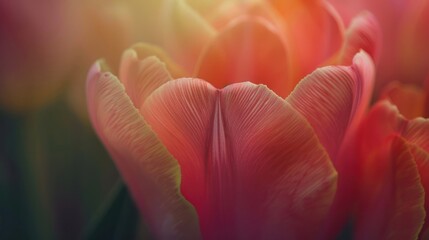 Macro shot of tulips