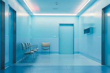 Hospital interior light blurred background