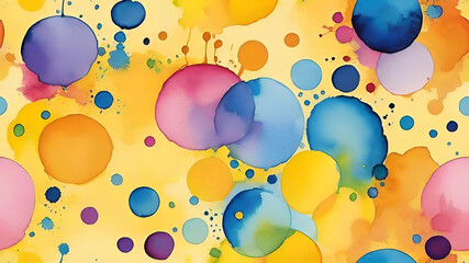  Watercolor paint splash, blotch background with bleed wash and bloom. Blobs of paint, nostalgic watercolor paper texture. Beautiful trendy  impressionist background.  - obrazy, fototapety, plakaty