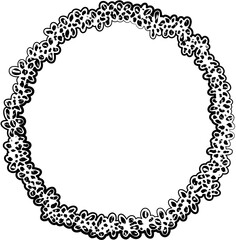 Circle frame. Hand drawn design elements
