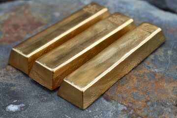 Gold bars, concept of investment in precious metals