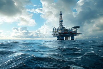 Oil and gas production offshore platform