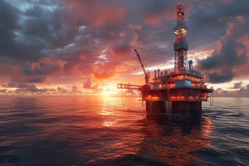 Offshore oil and gas platform well