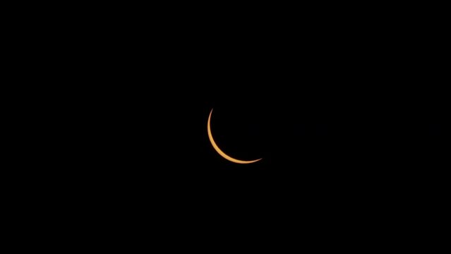 Total solar eclipse as last sliver of sunlight disappears and diamond ring and corona are revealed.