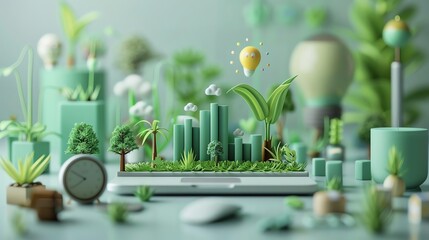 The image shows a green city with a lot of plants and trees