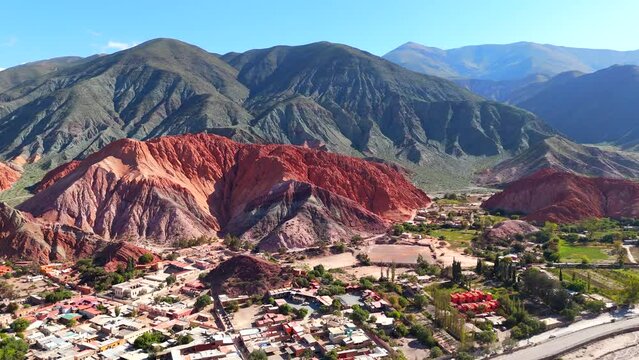 Charming village of Purmamarca. An iconic spot in Jujuy, Argentina.