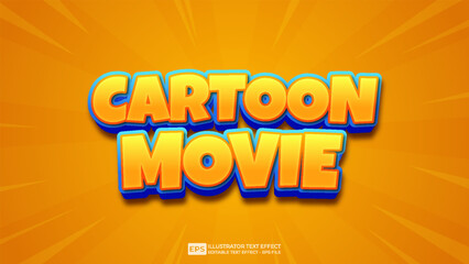 Vector 3d editable text effect font