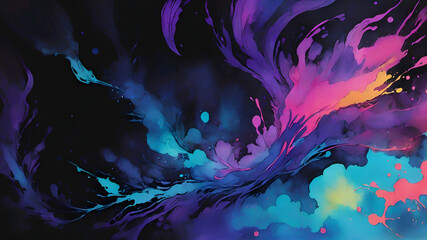  Watercolor paint splash, blotch background with bleed wash and bloom. Blobs of paint, nostalgic watercolor paper texture. Beautiful trendy  impressionist background. 