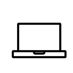 Laptop icon on white background
