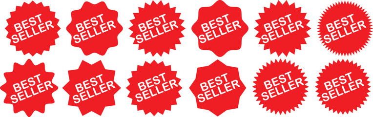 Flat vector illustration of a best seller sign label. Bestseller badge logo design isolated Stamp, Seal Banner Vector Template Illustration Design.eps10