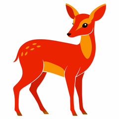Exquisite Chinese Water Deer Vector Illustrations: Capturing Nature's Grace