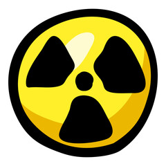 Radioactivity Sign - Hand Drawn Doodle Icon
