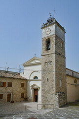 Obraz premium A street in Gambatesa, a medieval village in Molise, Italy.