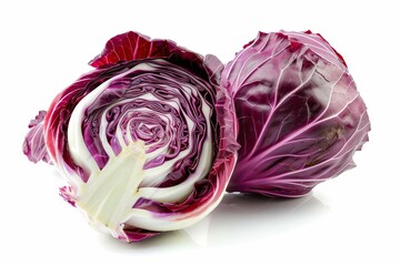 Obraz premium Red cabbage isolated on white background