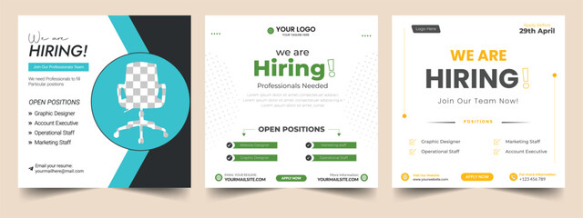 Hiring recruitment open vacancy design info label template. We are hiring to join our team announcement lettering, Minimal we are hiring background, job vacancy concept

