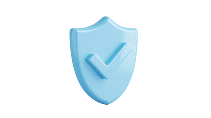 a blue shield with a check mark