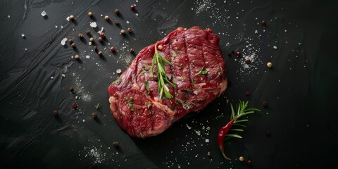 Beef steak dry aged with spices  Generative AI