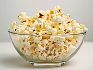 Popcorn isolated white background, delicious and fun for focus on anythings