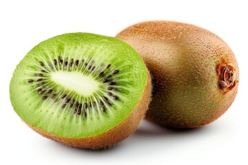 Fototapeta premium Ripe kiwi isolated on white background