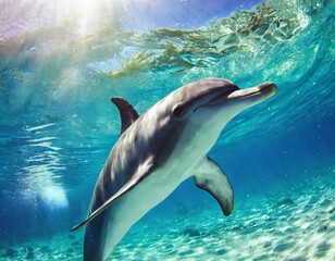 Obraz premium dolphin in the water