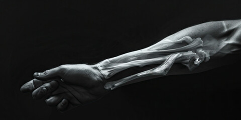 Obraz premium Ulna Fracture: The Elbow Pain and Limited Flexibility - A person holding their elbow with a grimace, indicating the pain and limited range of motion of an ulna fracture