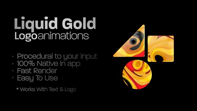 Liquid Gold Logo Reveal Intro Animation