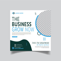 Business Solutions Social MediaTemplate and Trendy Business Agency Post Design