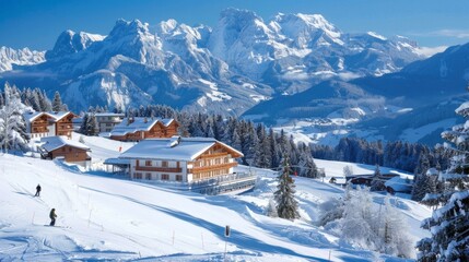 Germany, Fellhorn Kanzelwand ski resort generative ai