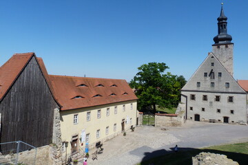 Burghof auf der Burg Querfurt in Sachsen-Anhalt