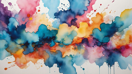 Artistic watercolor abstraction, Handcrafted expressions in fluid pigment.