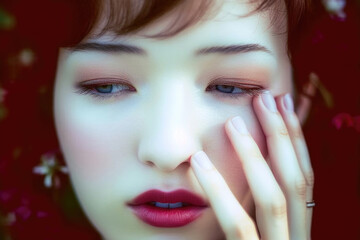 女, 女性, 好色, 色気, メイク, スキンケア, 唇, 口紅, ファッション, woman, female, sexy, makeup, skin care, lips, lipstick, fashion