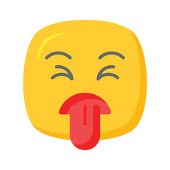 Disgusted emoji vector design, customizable unique vector
