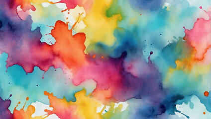 Colorful watercolor wash, Abstract hues blending seamlessly in a textured background.
