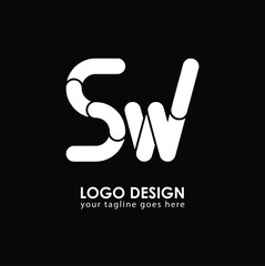 SW SW Logo Design, Creative Minimal Letter SW SW Monogram
